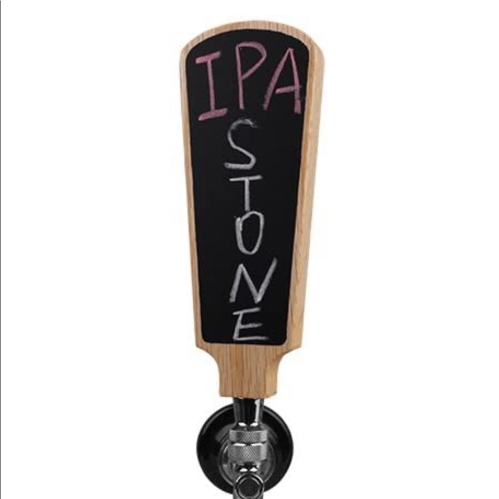 Rustic Carved Beer Tap Handle with Chalkboard